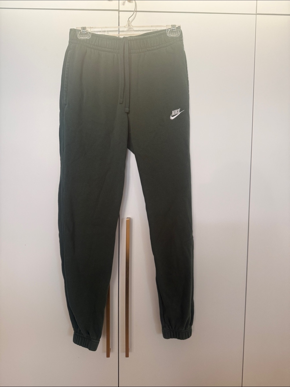 Nike Hunter Green Sweatpants with White Swoosh